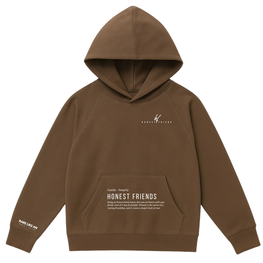 8.2 OZ heavyweight t-shirt by Honest Friend Apparel. with minimal front logo and bold 3D puff hand-printed back design.